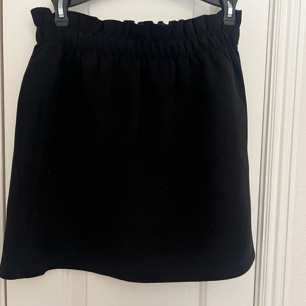 bishop + young Black Elastic-Waist Mini Skirt